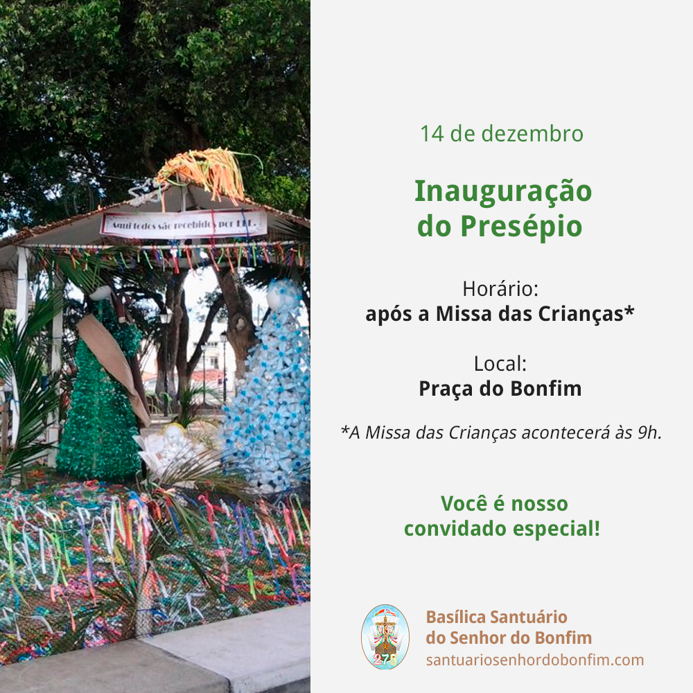 Inauguração do Presépio na Praça do Bonfim